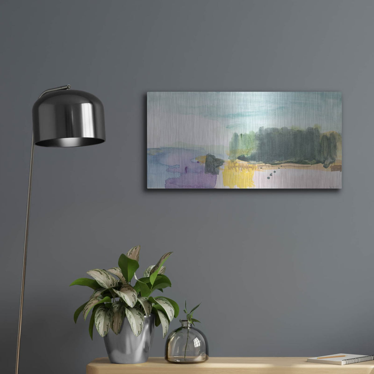 'The Cloud That Took The Form' by Jan Weiss – Metal Wall Art, 24x12 room view