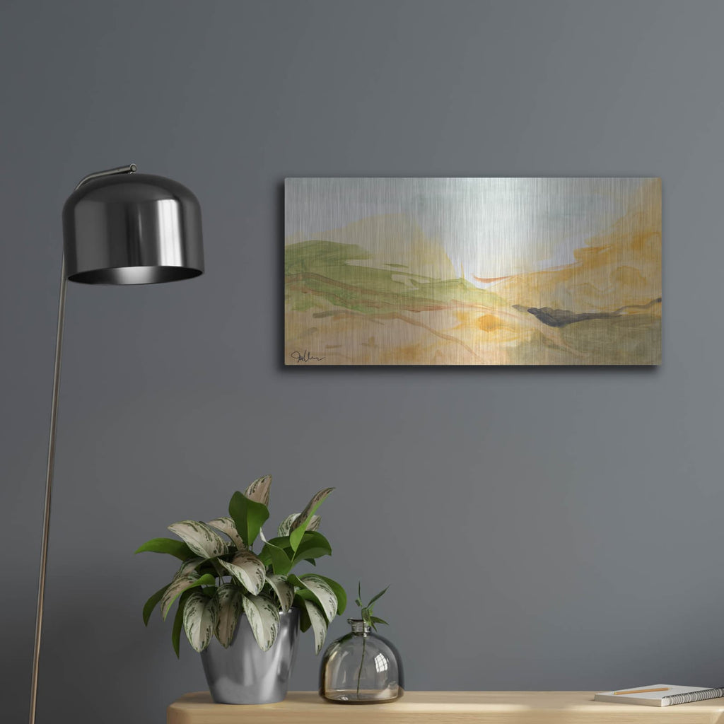 'Through The Silence' by Jan Weiss – Metal Wall Art, 24x12 room view
