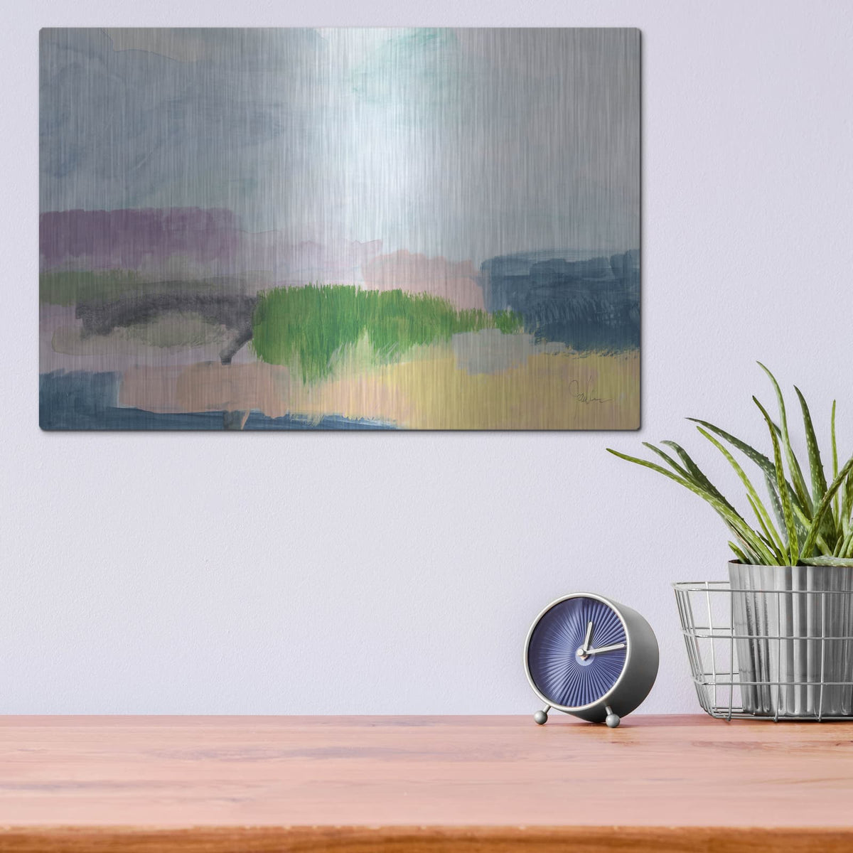 'In The Desert Quiet 1' by Jan Weiss – Metal Wall Art, 16x12 room view