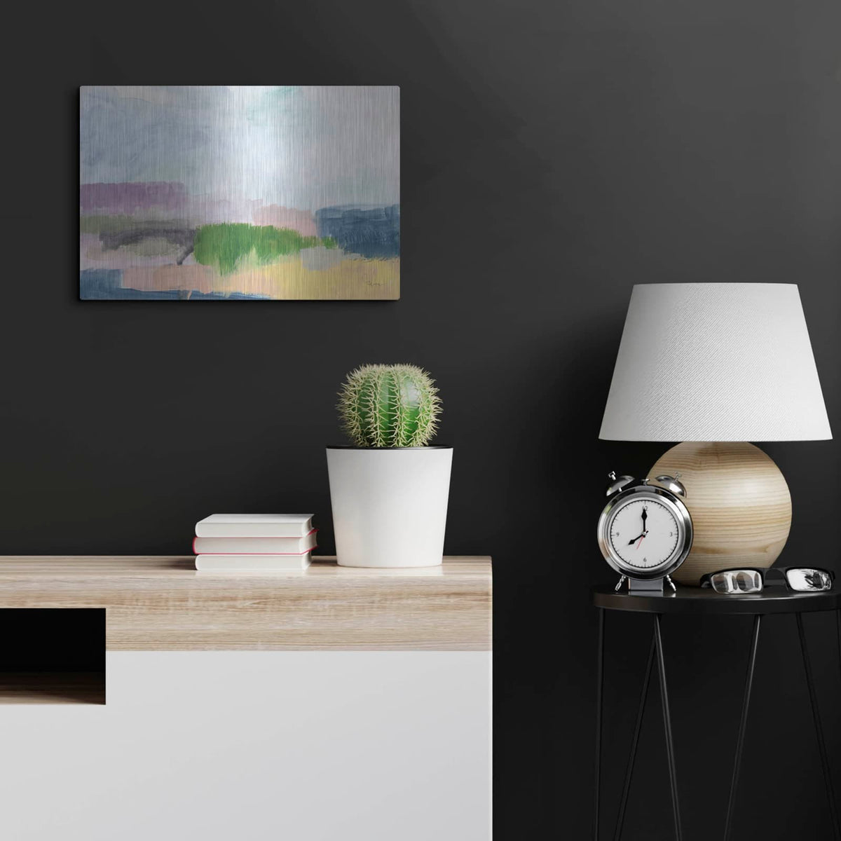 'In The Desert Quiet 1' by Jan Weiss – Metal Wall Art, 24x16 room view