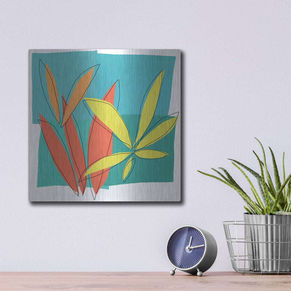 'Grasses I' by Jan Weiss – Metal Wall Art, 12x12 room view