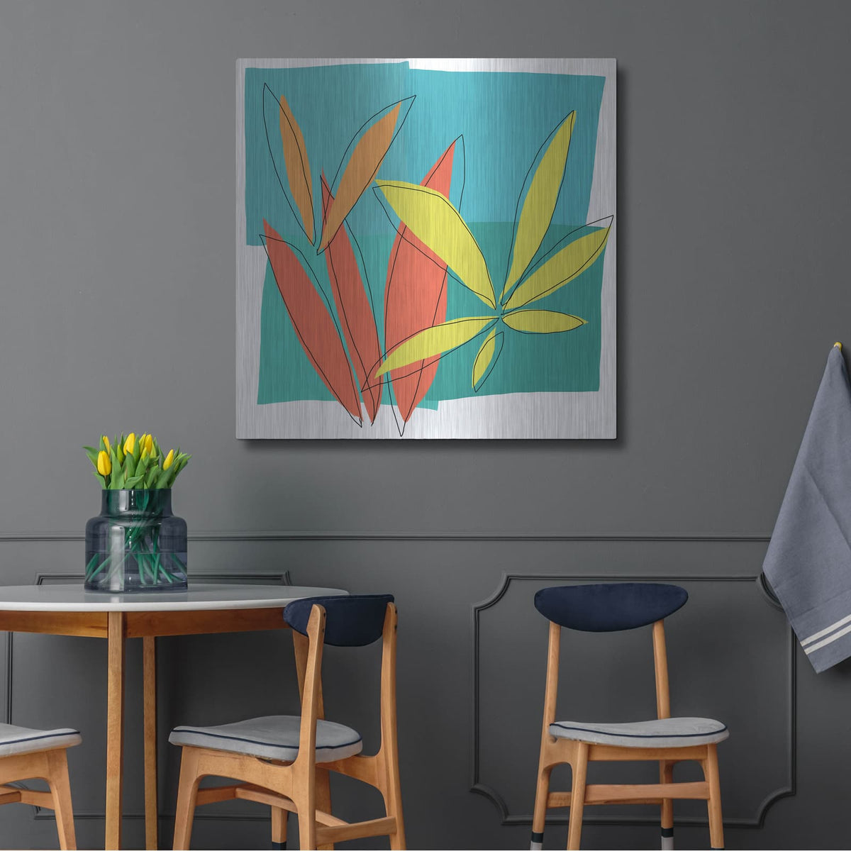 'Grasses I' by Jan Weiss – Metal Wall Art, 36x36 room view