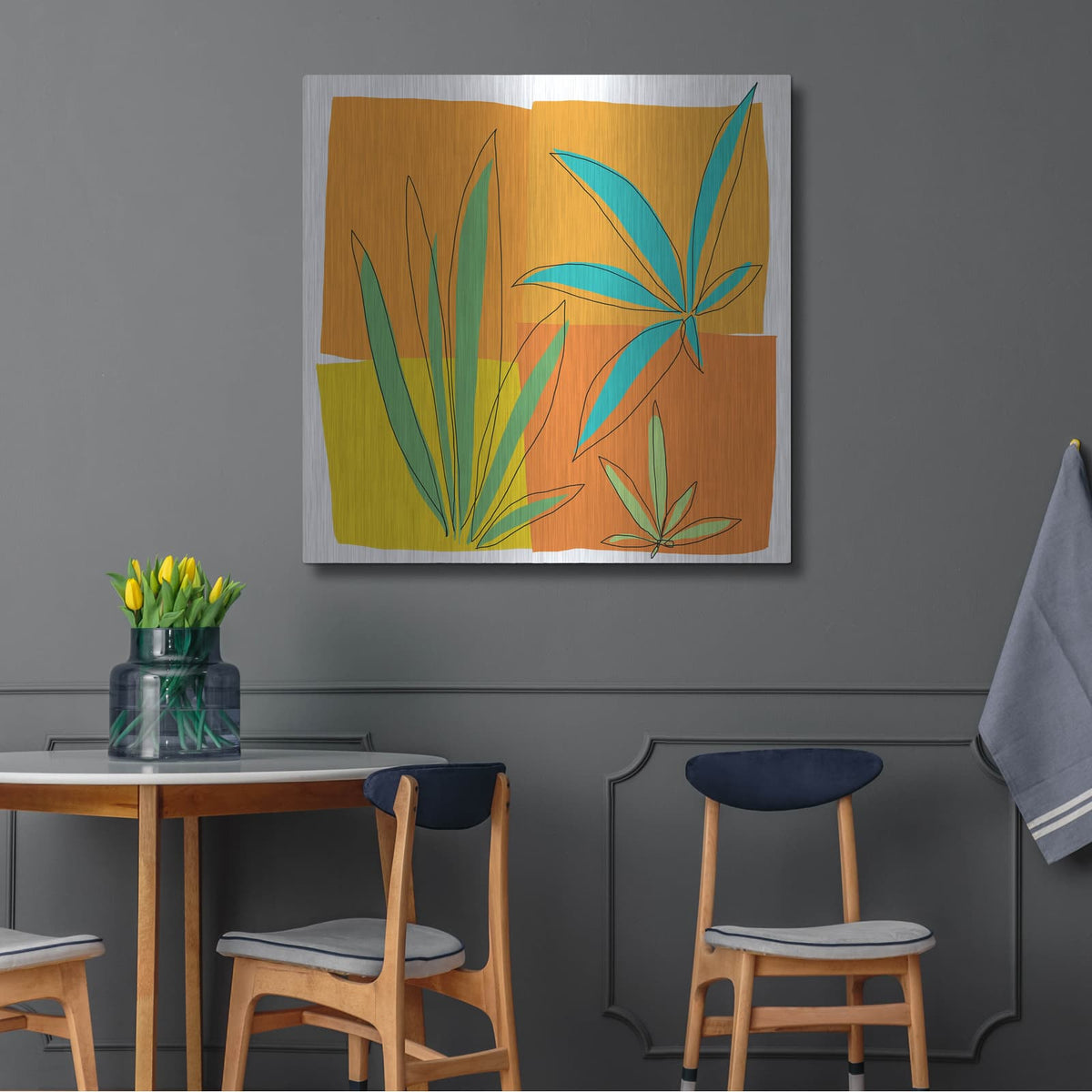 'Grasses Ii' by Jan Weiss – Metal Wall Art, 36x36 room view