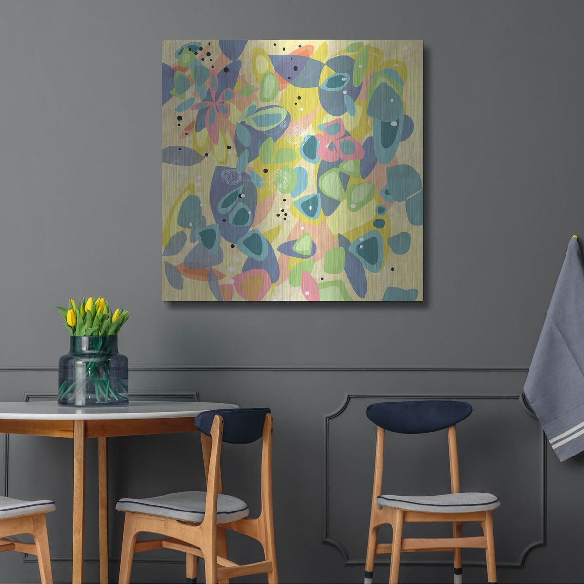 'Falling On Water 1' by Jan Weiss – Metal Wall Art, 36x36 room view