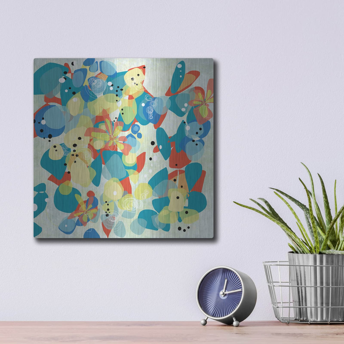 'Falling On Water 2' by Jan Weiss – Metal Wall Art, 12x12 room view