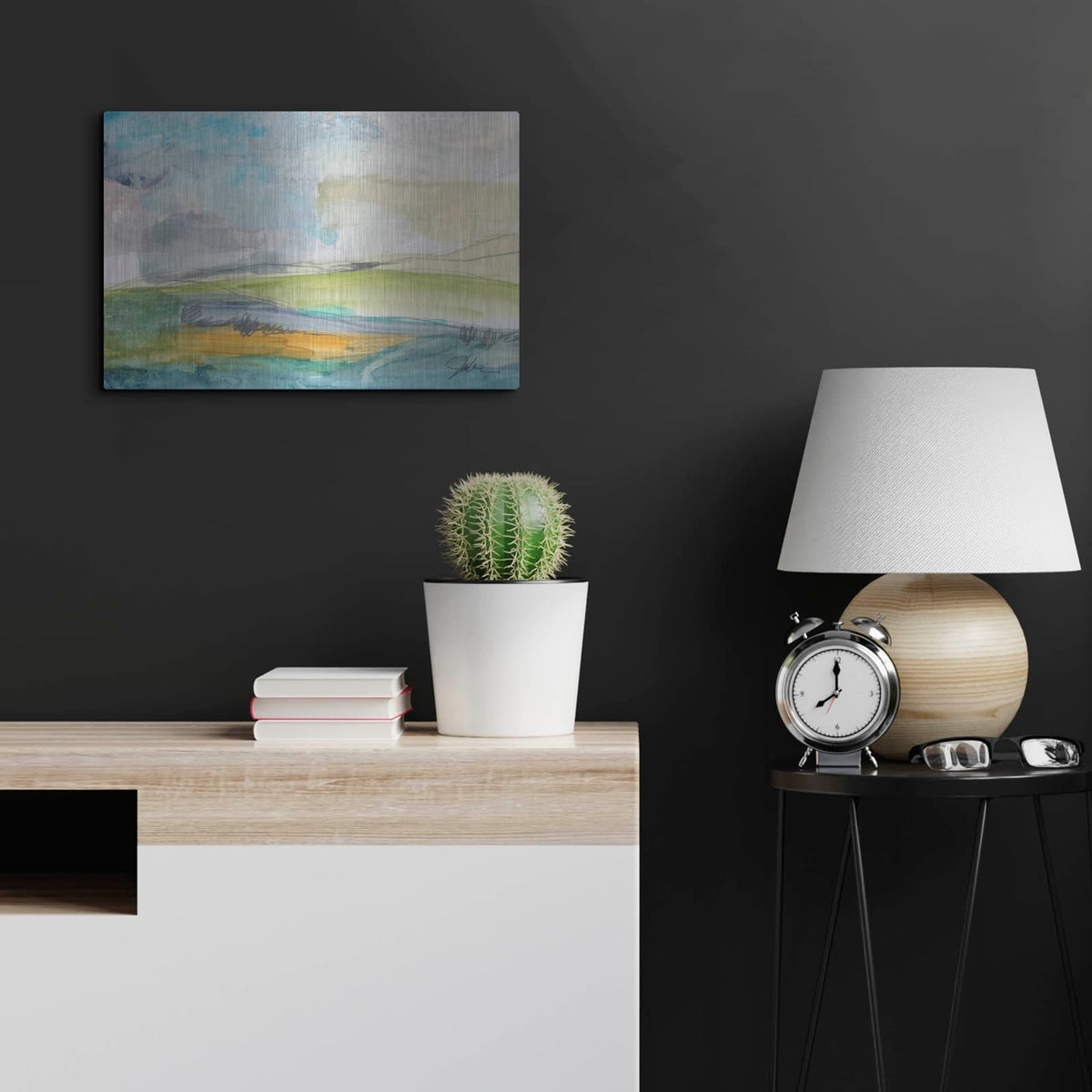 'Earth Divided' by Jan Weiss – Metal Wall Art, 24x16 room view