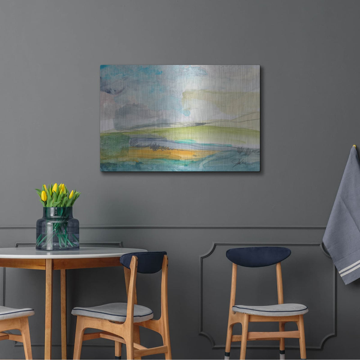 'Earth Divided' by Jan Weiss – Metal Wall Art, 36x24 room view