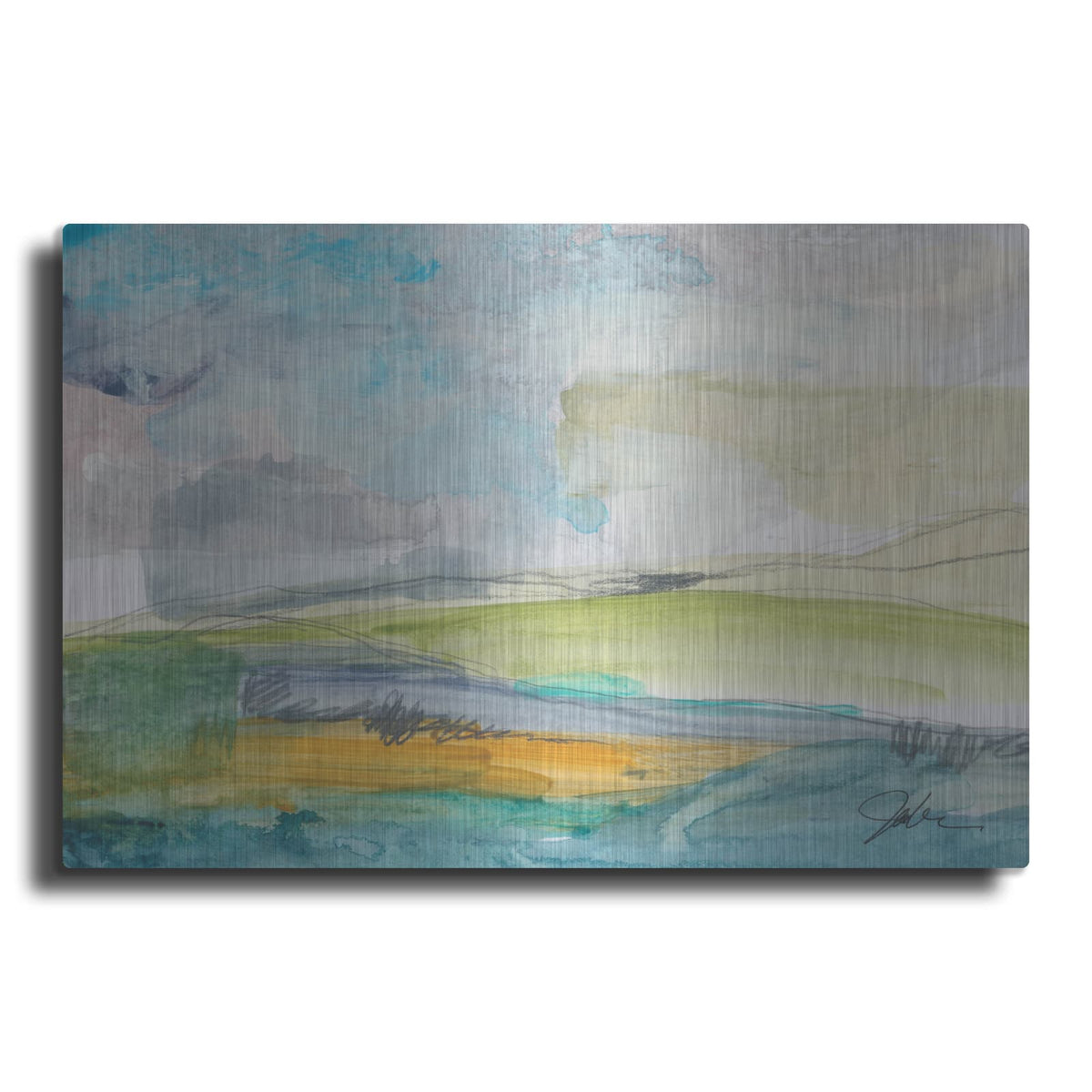 'Earth Divided' by Jan Weiss – Metal Wall Art