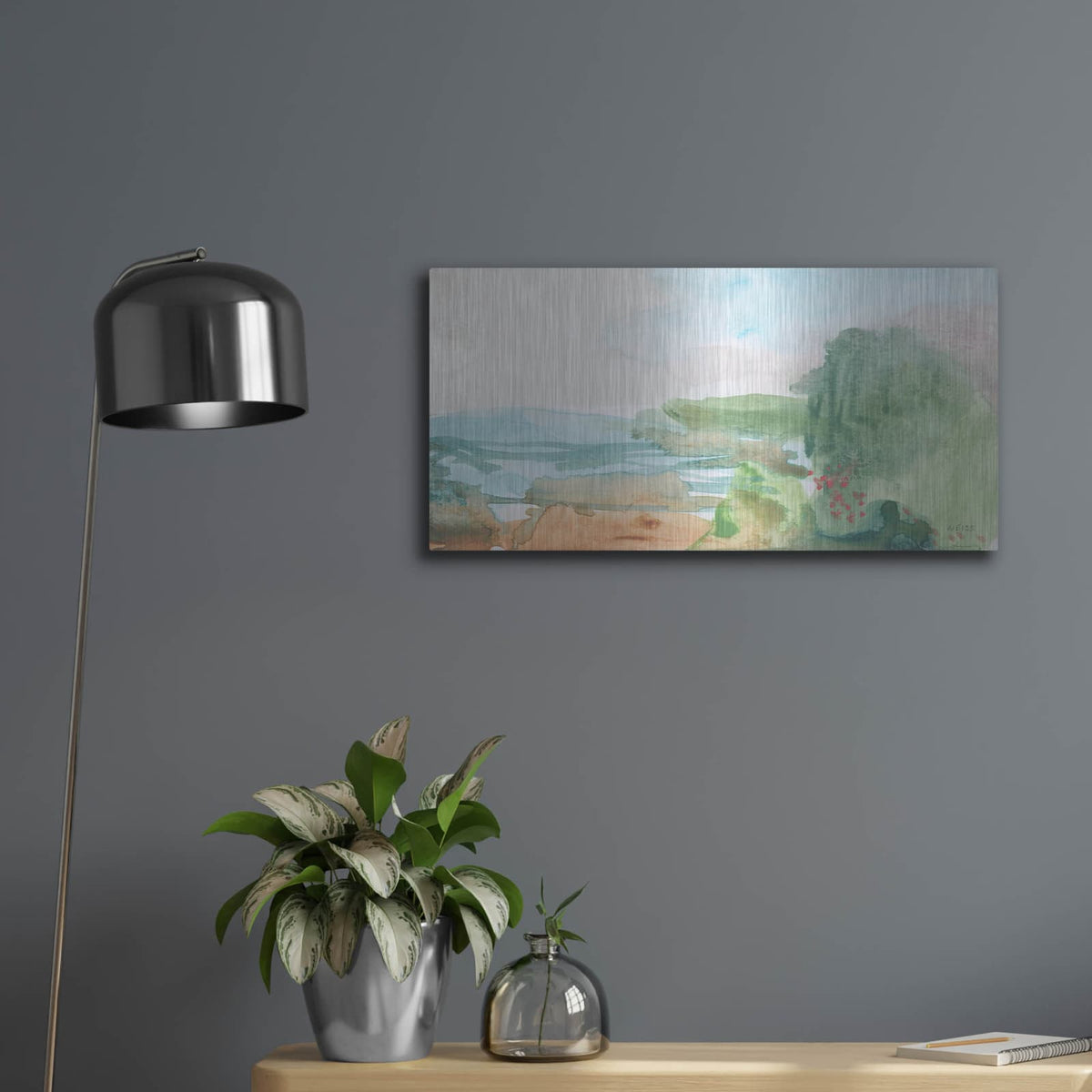 'Dreamed Of Joy Departed' by Jan Weiss – Metal Wall Art, 24x12 room view