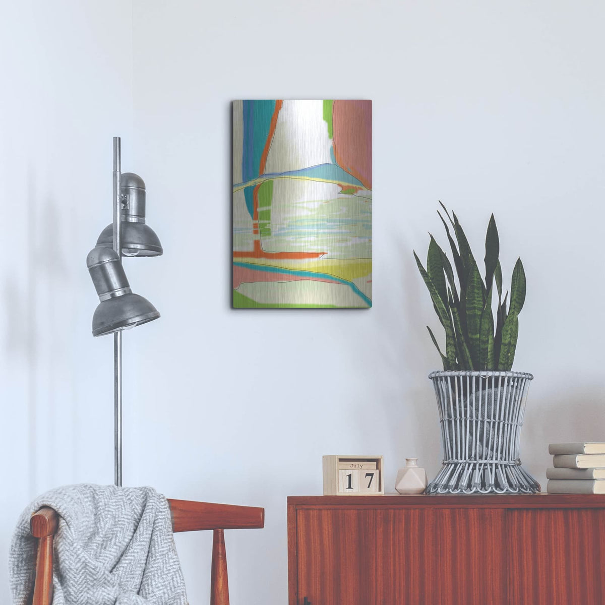 'Deconstructed Landscape 3' by Jan Weiss – Metal Wall Art, 16x24 room view