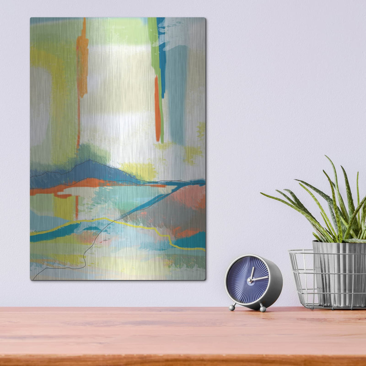 'Deconstructed Landscape 4' by Jan Weiss – Metal Wall Art, 12x16 room view