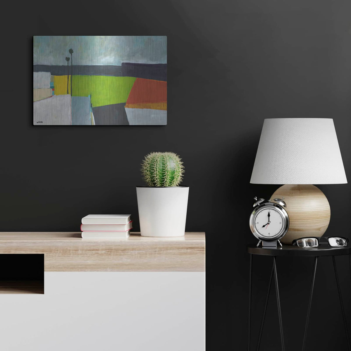 'Composed Earth' by Jan Weiss – Metal Wall Art, 24x16 room view