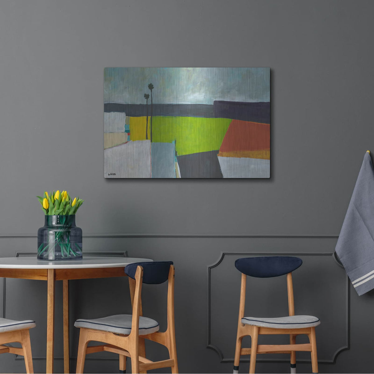 'Composed Earth' by Jan Weiss – Metal Wall Art, 36x24 room view