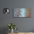 'Coral Flowers' by Jan Weiss – Metal Wall Art, 24x12 room view