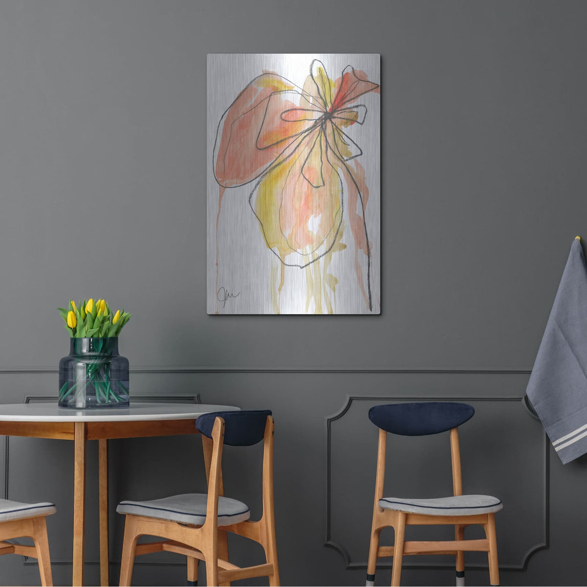 'Coral In Nature' by Jan Weiss – Metal Wall Art, 24x36 room view
