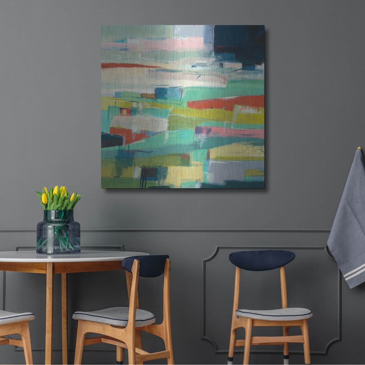 'Color Field No. 6' by Jan Weiss – Metal Wall Art, 36x36 room view