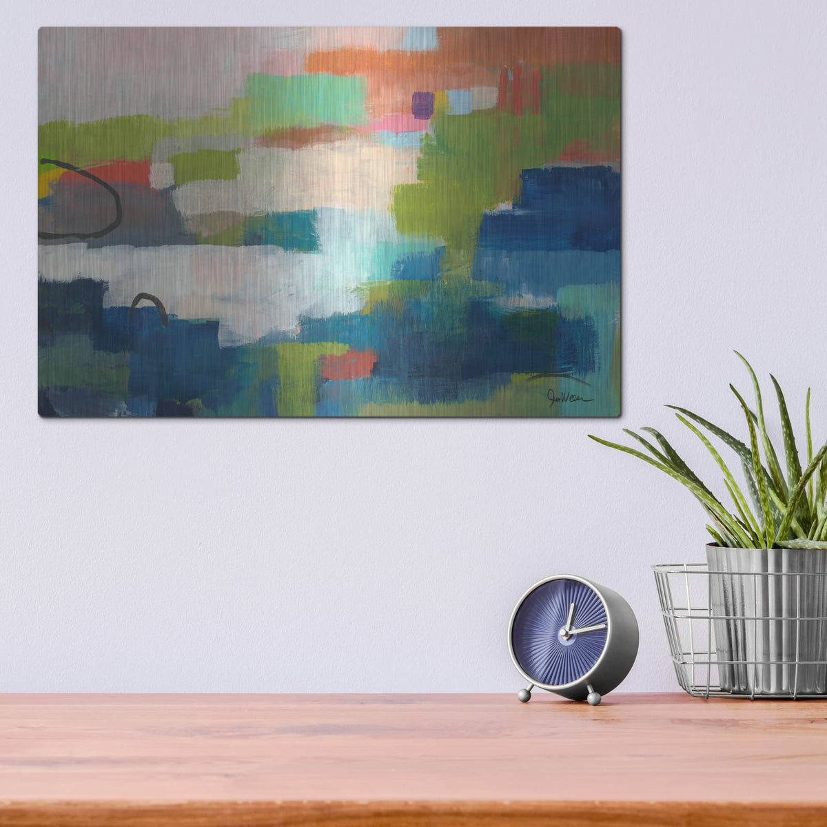 'Color Field No. 7' by Jan Weiss – Metal Wall Art, 16x12 room view