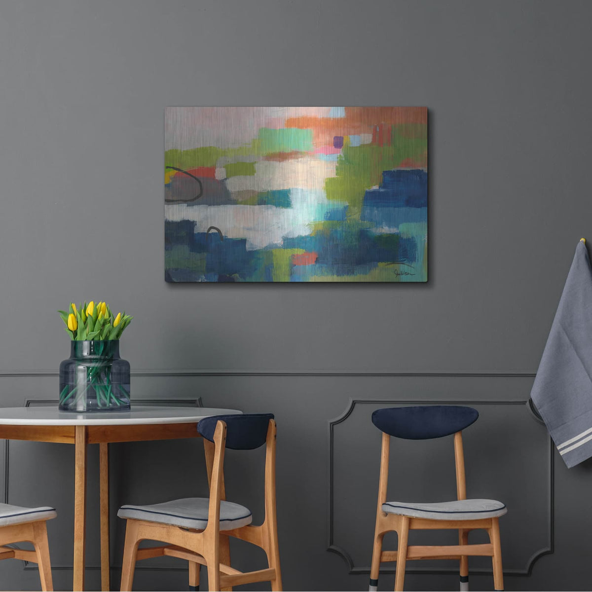 'Color Field No. 7' by Jan Weiss – Metal Wall Art, 36x24 room view