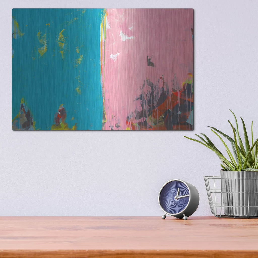 'Color Block 13' by Jan Weiss – Metal Wall Art, 16x12 room view