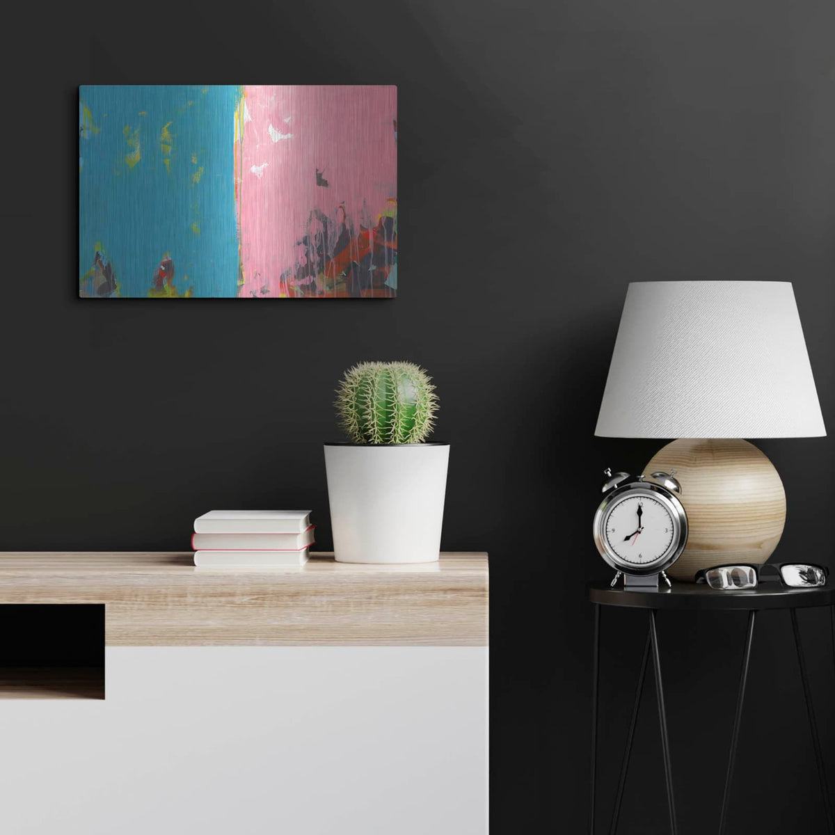 'Color Block 13' by Jan Weiss – Metal Wall Art, 24x16 room view