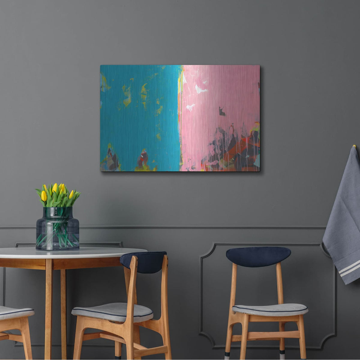 'Color Block 13' by Jan Weiss – Metal Wall Art, 36x24 room view