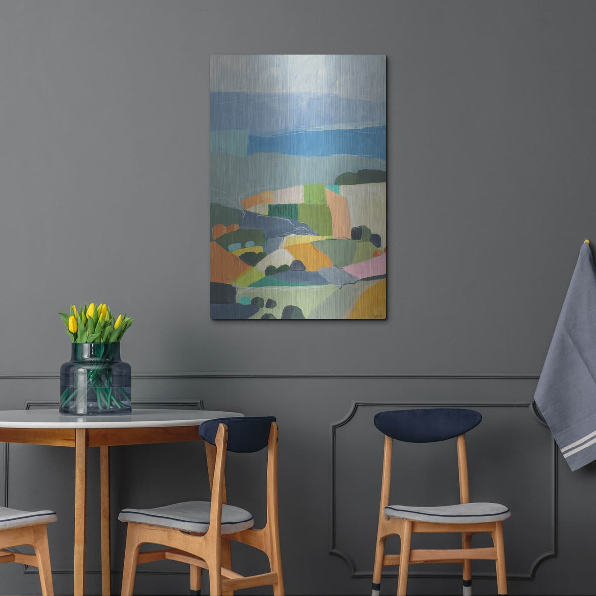 'Color Block Hills' by Jan Weiss – Metal Wall Art, 24x36 room view