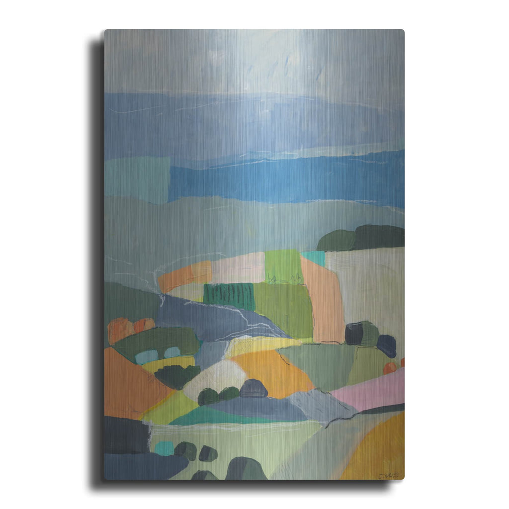 'Color Block Hills' by Jan Weiss – Metal Wall Art