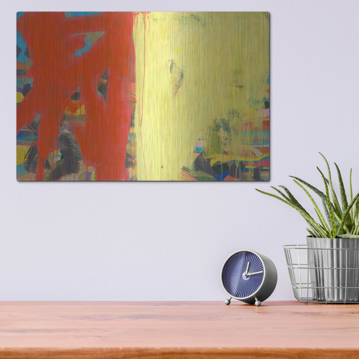 'Color Block 12' by Jan Weiss – Metal Wall Art, 16x12 room view