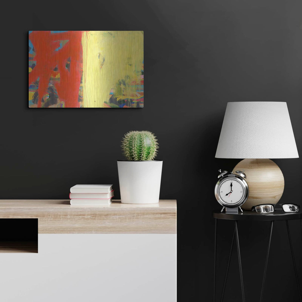 'Color Block 12' by Jan Weiss – Metal Wall Art, 24x16 room view