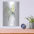 'Citron Modern Botanical' by Jan Weiss – Metal Wall Art, 12x16 room view