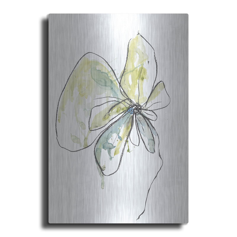'Citron Modern Botanical' by Jan Weiss – Metal Wall Art