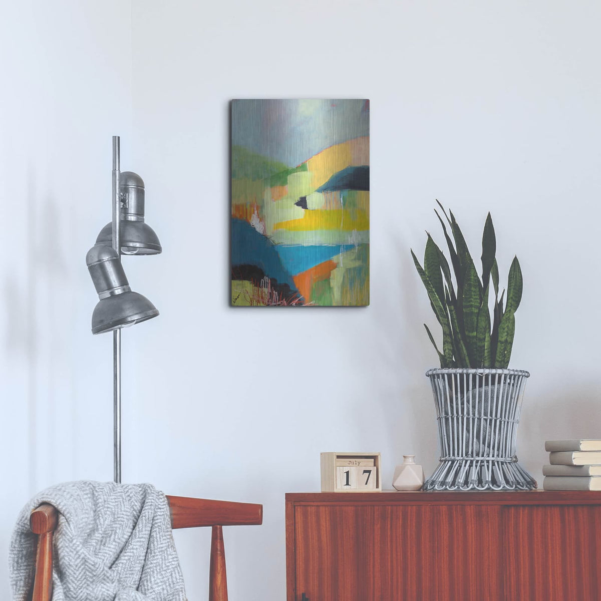 'Coastal Hills' by Jan Weiss – Metal Wall Art, 16x24 room view