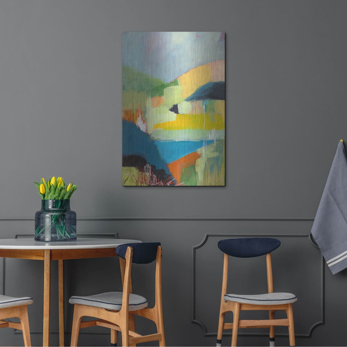 'Coastal Hills' by Jan Weiss – Metal Wall Art, 24x36 room view