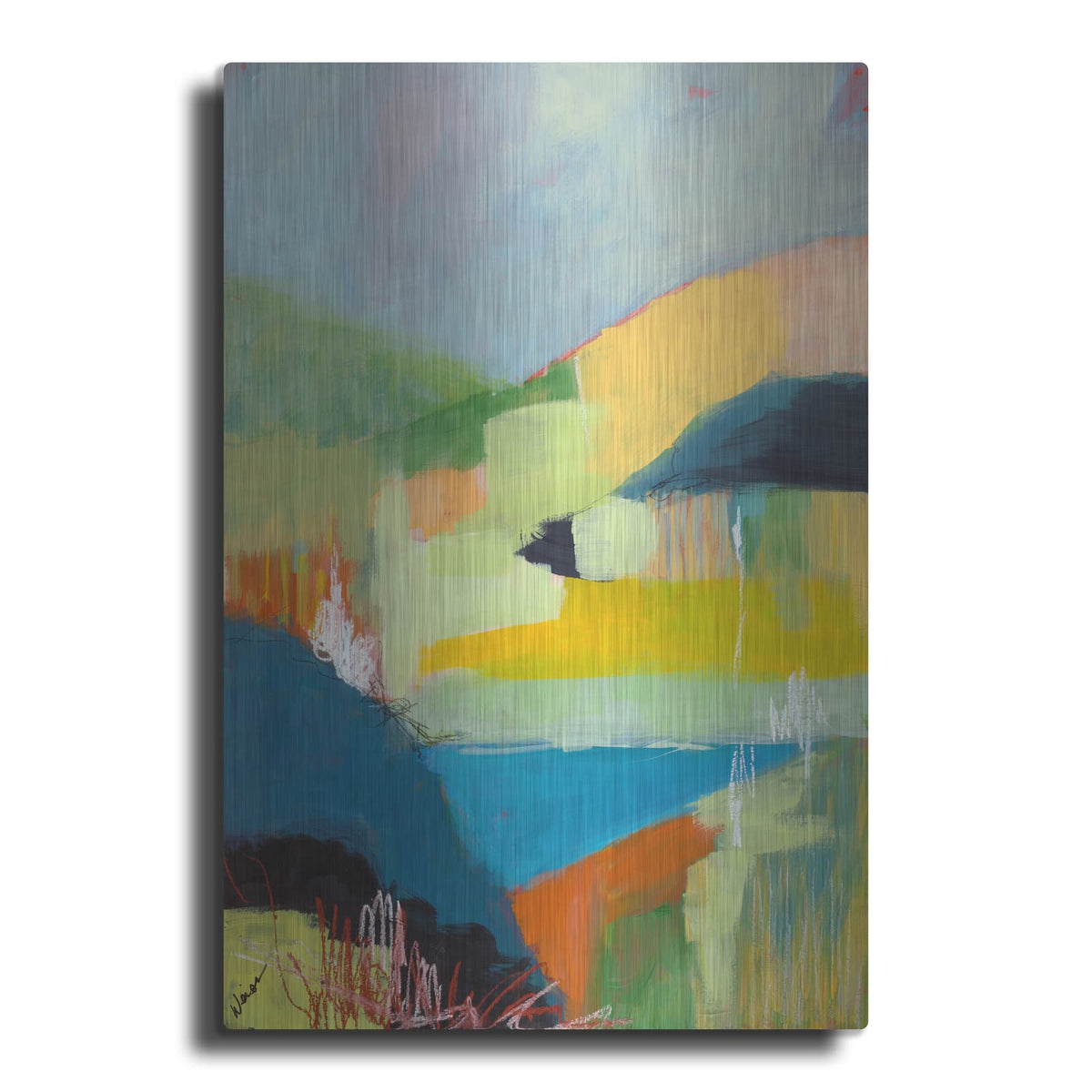 'Coastal Hills' by Jan Weiss – Metal Wall Art