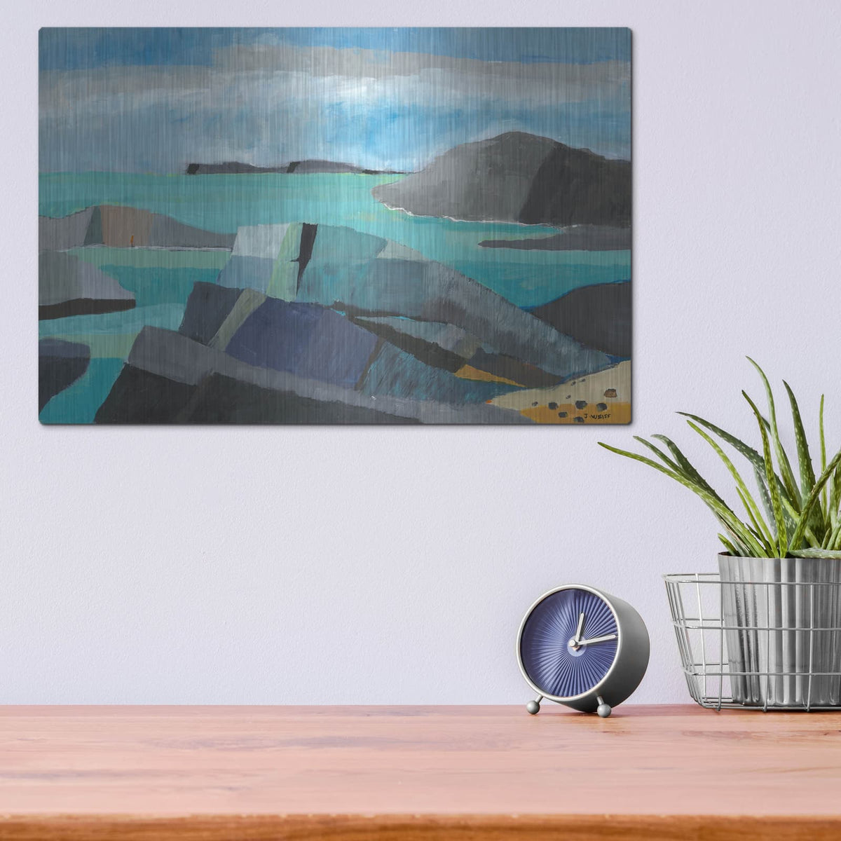 'Carmel Central Coast' by Jan Weiss – Metal Wall Art, 16x12 room view