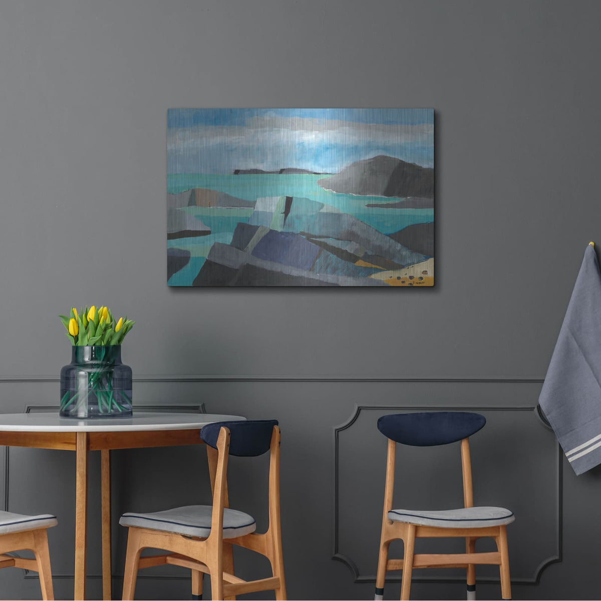 'Carmel Central Coast' by Jan Weiss – Metal Wall Art, 36x24 room view