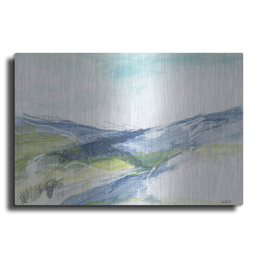 'Blue Hills' by Jan Weiss – Metal Wall Art