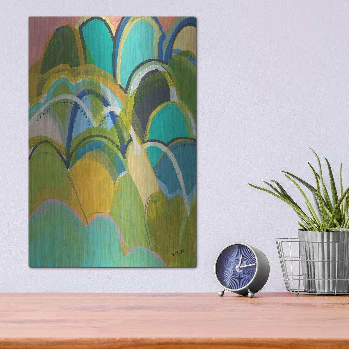 'Break On Through No. 1' by Jan Weiss – Metal Wall Art, 12x16 room view