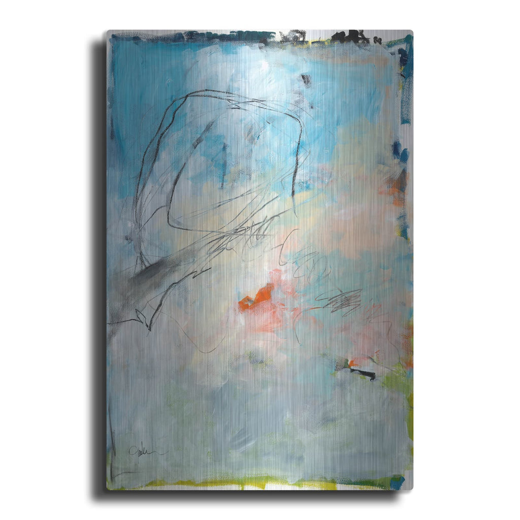 'Blue Fade No. 2' by Jan Weiss – Metal Wall Art