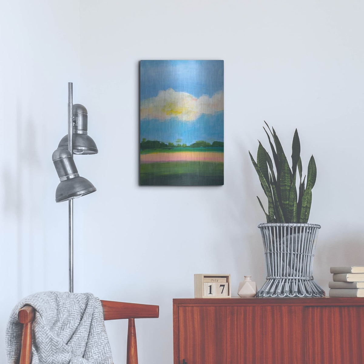 'Beneath A Cloudy Sky 2' by Jan Weiss – Metal Wall Art, 16x24 room view