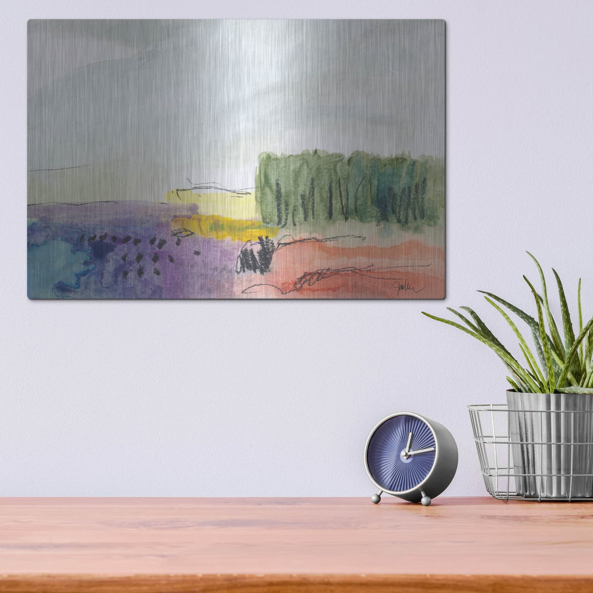 'Belonging No. 2' by Jan Weiss – Metal Wall Art, 16x12 room view