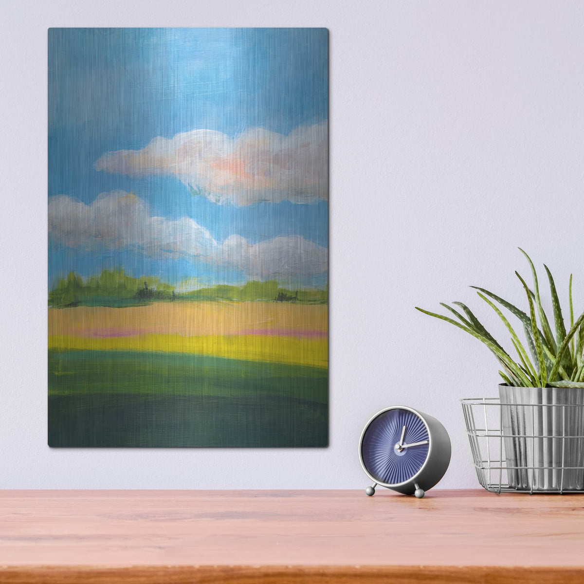 'Beneath A Cloudy Sky 1' by Jan Weiss – Metal Wall Art, 12x16 room view
