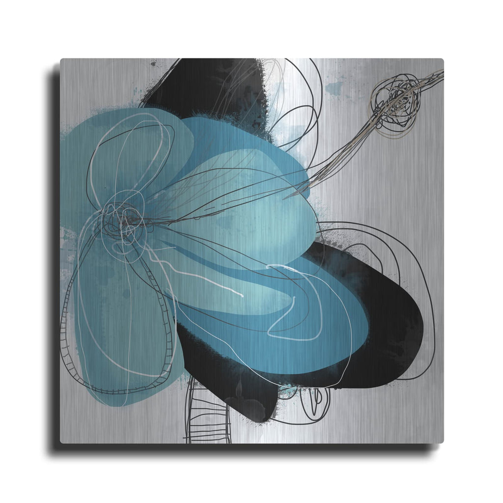 'Azul Poetry 1' by Jan Weiss – Metal Wall Art