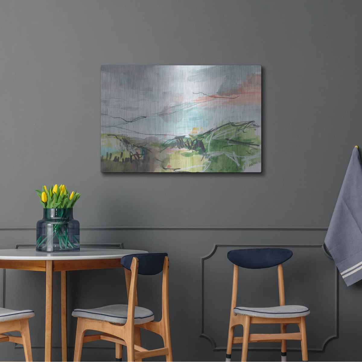 'Ancient Dramatist' by Jan Weiss – Metal Wall Art, 36x24 room view
