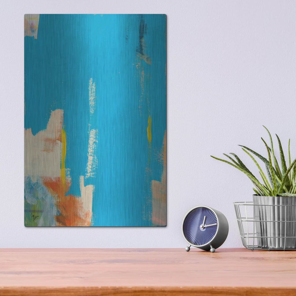 'Aqua Tide' by Jan Weiss – Metal Wall Art, 12x16 room view