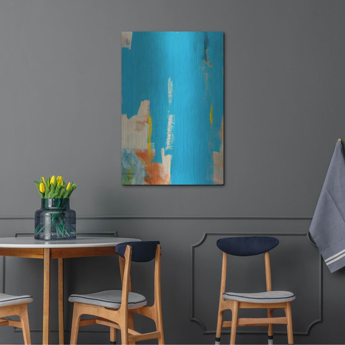 'Aqua Tide' by Jan Weiss – Metal Wall Art, 24x36 room view