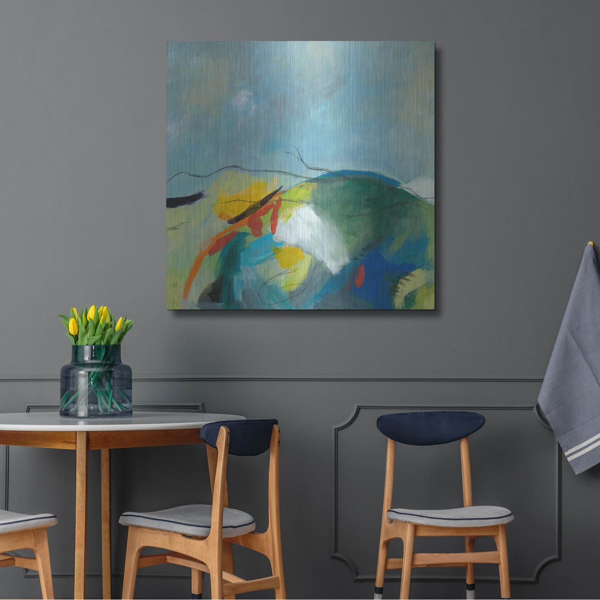 'Alpine No. 2' by Jan Weiss – Metal Wall Art, 36x36 room view