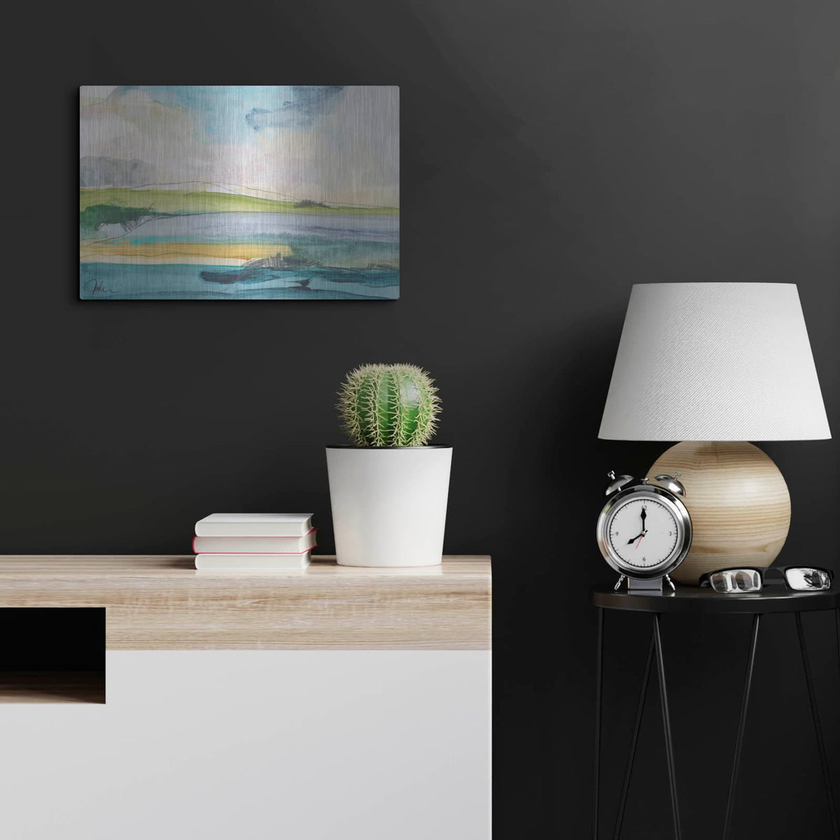'Amid The Jewels' by Jan Weiss – Metal Wall Art, 24x16 room view