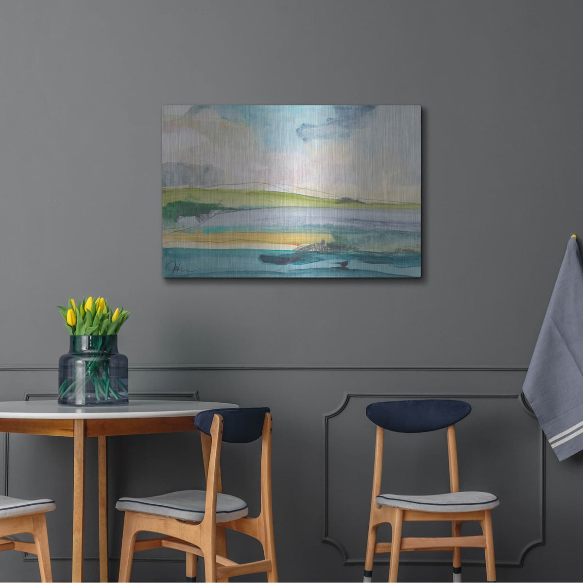 'Amid The Jewels' by Jan Weiss – Metal Wall Art, 36x24 room view