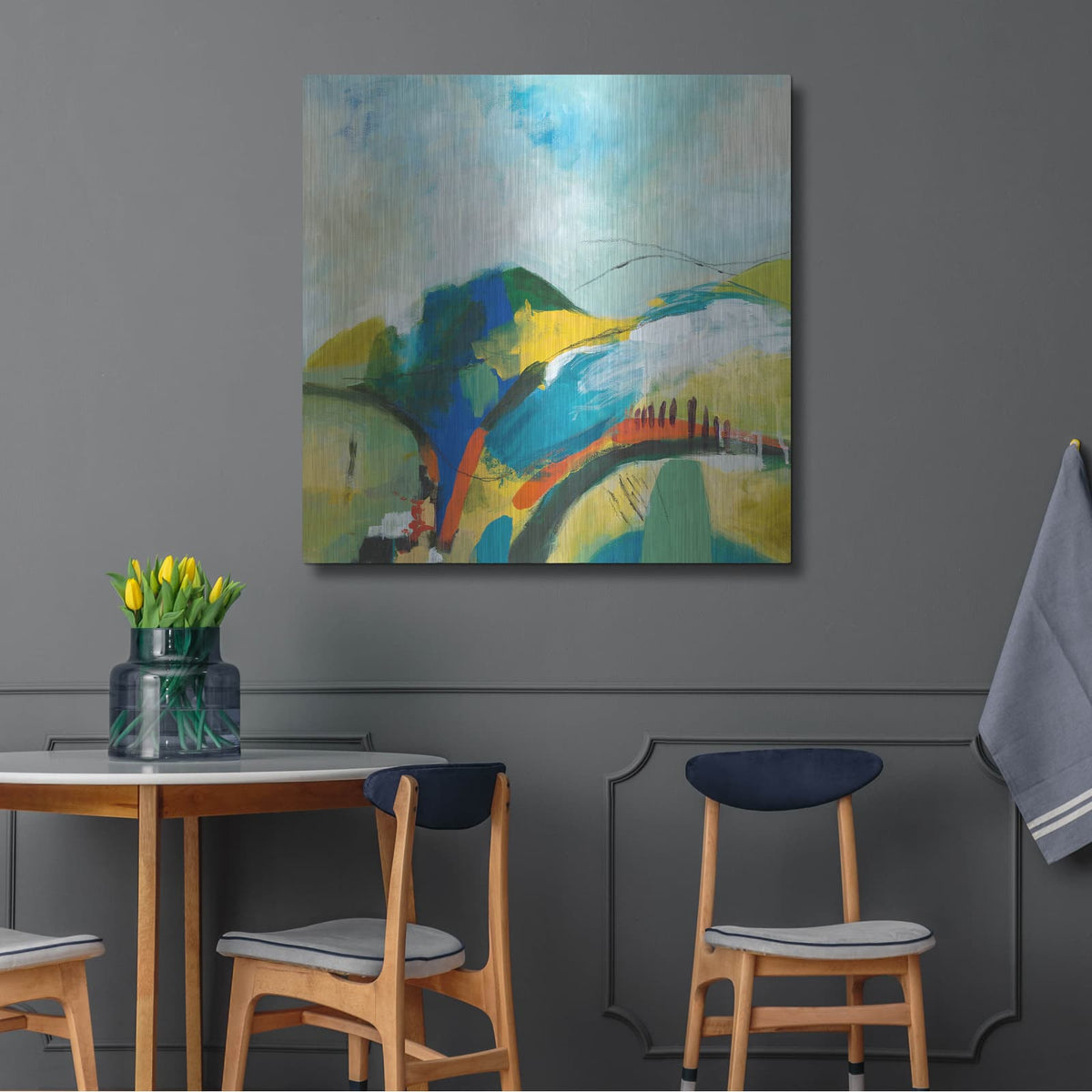 'Alpine No. 1' by Jan Weiss – Metal Wall Art, 36x36 room view
